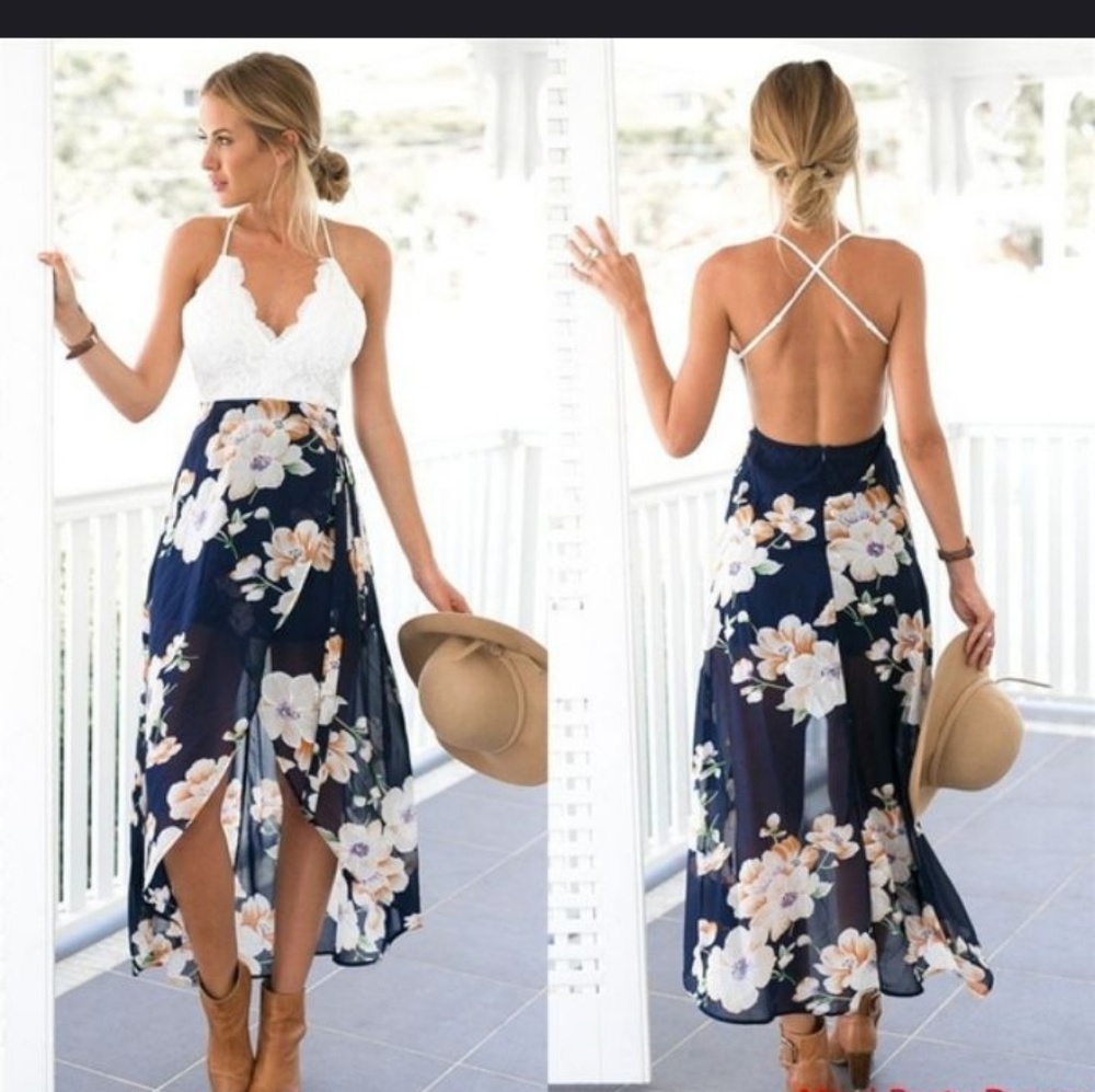 Temporarily Restocked! Strappy Summer Maxi - Picture 1 of 8